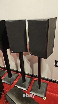 Pinnacle Surround Sound Speakers Subwoofer, Center With Pedestals EXCELLENT