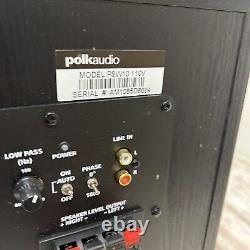 Polk Audio PSW 10 Powered Subwoofer Speaker 100 Watts Tested