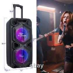 Portable Bluetooth Speaker Subwoofer Heavy Bass Sound LED Party System AUX Lot