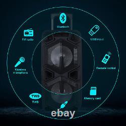 Portable Bluetooth Speaker Subwoofer Heavy Bass Sound LED Party System AUX Lot