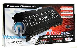 Power Acoustik Bamf1-8000d Monoblock 8000w Subwoofers Bass Speakers Amplifier