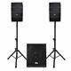 Powered Line Array Speaker System 12 Active Subwoofer And 8 Column Speakers