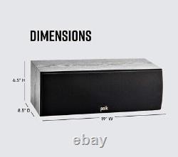 Premium Hi-Res Audio Center Channel Speaker Deep Bass Response Single, Black