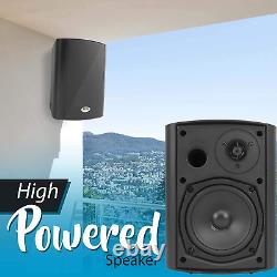 Pyle Bluetooth Indoor Outdoor Speaker System Sound Amplifier, 5.25 Inch (2 Pack)