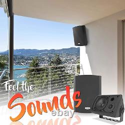 Pyle Bluetooth Indoor Outdoor Speaker System Sound Amplifier, 5.25 Inch (2 Pack)
