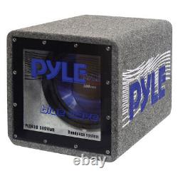Pyle PLQB10 500W Car Audio Speaker Subwoofer Bandpass Enclosure System (4 Pack)