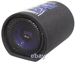 Pyle PLTB8 Enclosed Carpeted Car Audio Subwoofer Tube Speaker System (2 Pack)