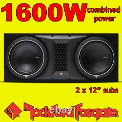 Rockford Fosgate Double 12 PUNCH 1600w Car Audio Subwoofer Sub Woofer Bass Box