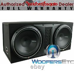 Rockford Fosgate P3-2x12 12 2400w Dual Loaded Subwoofers Bass Speakers Box New