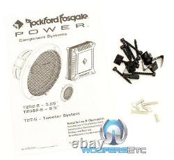 Rockford Fosgate Power T252-s 5.25 Component Speakers Tweeters Crossovers New