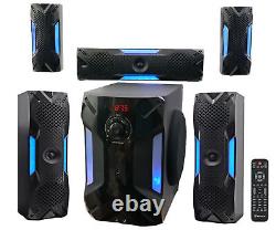 Rockville HTS56 1000w 5.1 Channel Home Theater System/Bluetooth/USB+8 Subwoofer