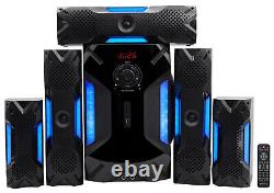 Rockville HTS56 1000w 5.1 Channel Home Theater System/Bluetooth/USB+8 Subwoofer