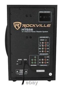 Rockville HTS56 1000w 5.1 Channel Home Theater System/Bluetooth/USB+8 Subwoofer