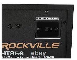 Rockville HTS56 1000w 5.1 Channel Home Theater System/Bluetooth/USB+8 Subwoofer