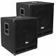 Seismic Audio Pair 15 Pro Audio Sub Cabinet Pa Dj Pro Audio Speaker Sub 300w