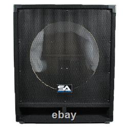 Seismic Audio Pair of Empty 15 Inch Pro Audio Subwoofer PA Cabinets Band / DJ