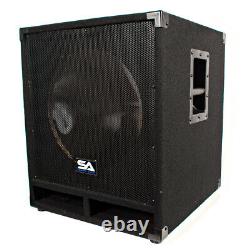 Seismic Audio Pair of Empty 15 Inch Pro Audio Subwoofer PA Cabinets Band / DJ