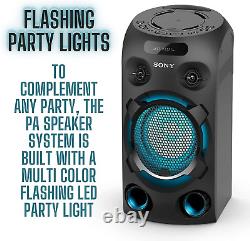 Sony Bluetooth Party Speaker Home Audio System Loud Bass Speaker LED Lights Out