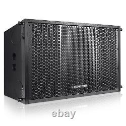 Sound Town 15 1200W Powered Line Array Subwoofer with DSP, Black(ZETHUS-115SPW)