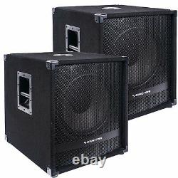 Sound Town 15 3200W Powered Subwoofers with Speaker Outputs METIS-15SPW2.1-PAIR