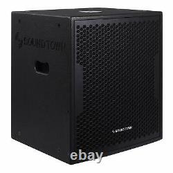 Sound Town 1600W 18 Powered Subwoofer with DSP, Plywood, Black (CARME-18SPW)