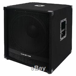 Sound Town 18 2000W Powered Subwoofers with 2 Speaker Outputs, METIS-18SPW2.1