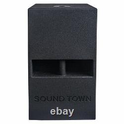Sound Town CARME 12 1600W Powered Folded Horn Subwoofer Black CARME-112SPW-PAIR