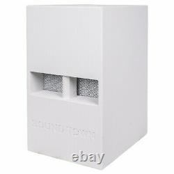Sound Town CARME 12 Powered PA Folded Horn Subwoofer, White CARME-112SWPW-PAIR