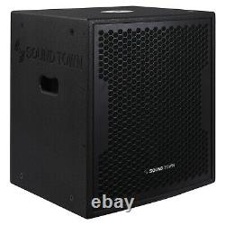 Sound Town CARME 1400W 15 Powered Subwoofer with DSPPlywood Black(CARME-15SPW)
