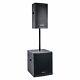 Sound Town Carme Powered Pa Combo Set 112 Pa Speaker, 115 Subwoofer, 1pole