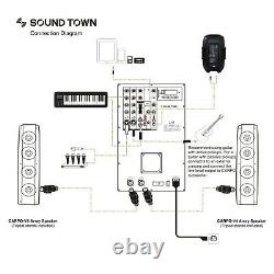 Sound Town CARPO-V412DS Set 2Column Speaker 112 Acrive Folded Horn Subwoofer