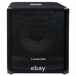 Sound Town METIS 1800W 15 Powered Subwoofer with Class-D Amplifier METIS-15SDPW