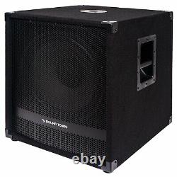 Sound Town Pair of 15 3600W Powered Subwoofers with Class-D Amp METIS-15SDPW-PAIR