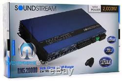 Soundstream Rn5.2000d 5-channel 2000w Component Speakers Subwoofer Amplifier New