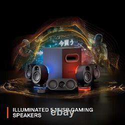 SteelSeries Arena 9 Illuminated 5.1 Desktop Gaming Speakers Bluetooth Subwoofer