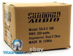 Sundown Audio Sa-6.5 Sw D2 6.5 200w Rms Dual 2-ohm Subwoofer Bass Speaker New