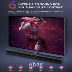 Surround Sound Bar 4 Speaker System Bluetooth 5.0 BT Subwoofer TV Home Theater