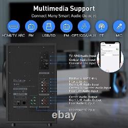Surround Sound System 5.1 Home Theater Bluetooth Speakers for TV 10 Subwoofer