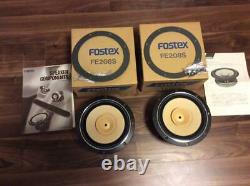 Unused 1990' Fostex FE208S Speaker 1 Pair Audio With Box Manual