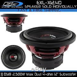 12 Subwoofer 2500w Max Dual 4 Ohms Enceinte Basse Car Audio Sub-ds18 Exl X12.4d