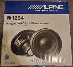 (2) Alpine W12s4 12 Subs Auto Audio 4-ohm 750w Subwoofers Bass Speakers Nouveau