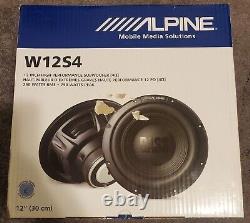 (2) Alpine W12s4 12 Subs Auto Audio 4-ohm 750w Subwoofers Bass Speakers Nouveau
