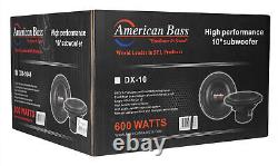 2 Bass américains XO 1044 de 10 pouces 600 watts Subwoofers audio pour voiture DVC 4 ohms Subs XO1044