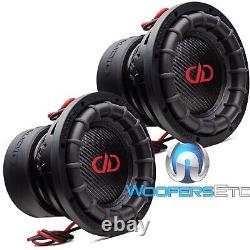 (2) Haut-parleurs de basses DD Audio 2508f-d4 8 pouces, 3200w, double bobine 4 ohms, fabriqués aux États-Unis, neufs.