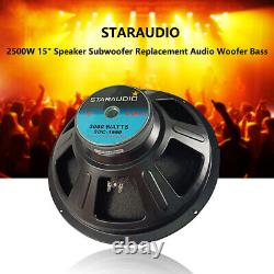 2 Pack 2500w 15 Dj Speaker Subwoofers Remplacement Pro Audio Woofer Basse Pilotes
