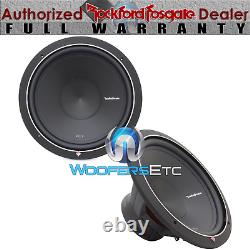 2 Rockford Fosgate P1s4-15 15 Auto Audio 4-ohm 500w Subwoofers Bass Speakers Nouveau