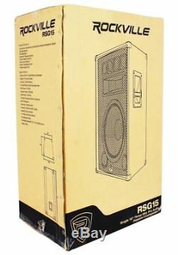 (2) Rockville Rsg15 15 3000w Passif Dj / Pro Audio Enceintes De Sono + (2) 15 Subwoofers