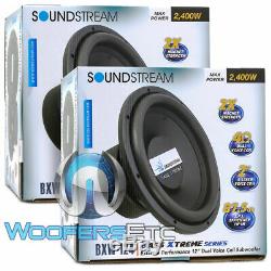 (2) Soundstream Bxw124 12 2400w Subs Dual 4 Ohms Caissons Basses Haut-parleurs Nouvelles