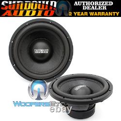 (2) Sundown Audio E-12 V4 D2 12 500w Rms Dual 2-ohm Voiture Subwoofers Haut-parleurs Nouveau
