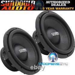 2 Sundown Audio Sld 12 D4 12 600w Rms Dual 4-ohm Subwoofers Peu Profonds Haut-parleurs